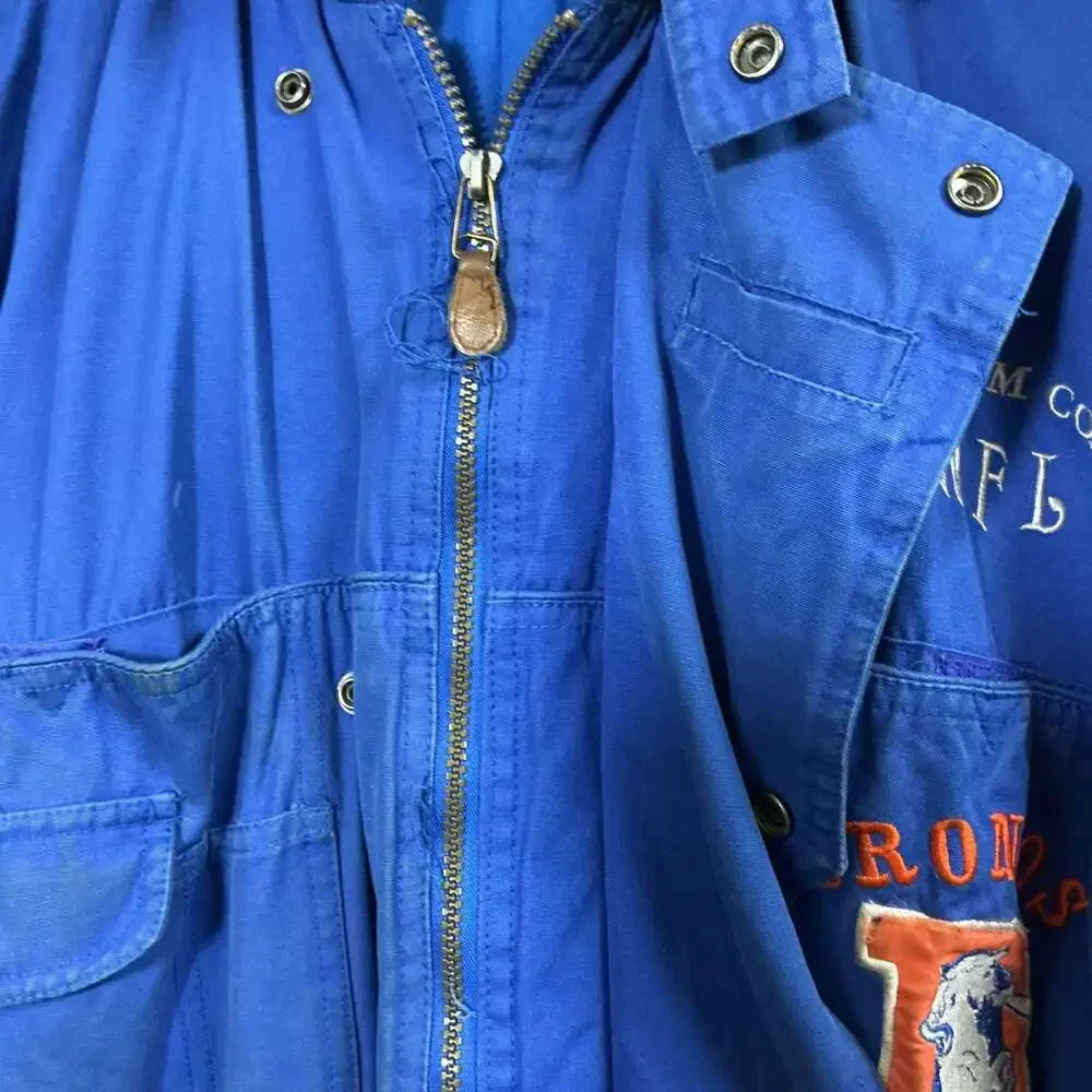 Vintage Denver Broncos NFL Stadium Coat Jacket Blue Men's Large